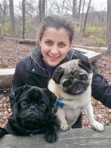 Co-founder with two pugs
